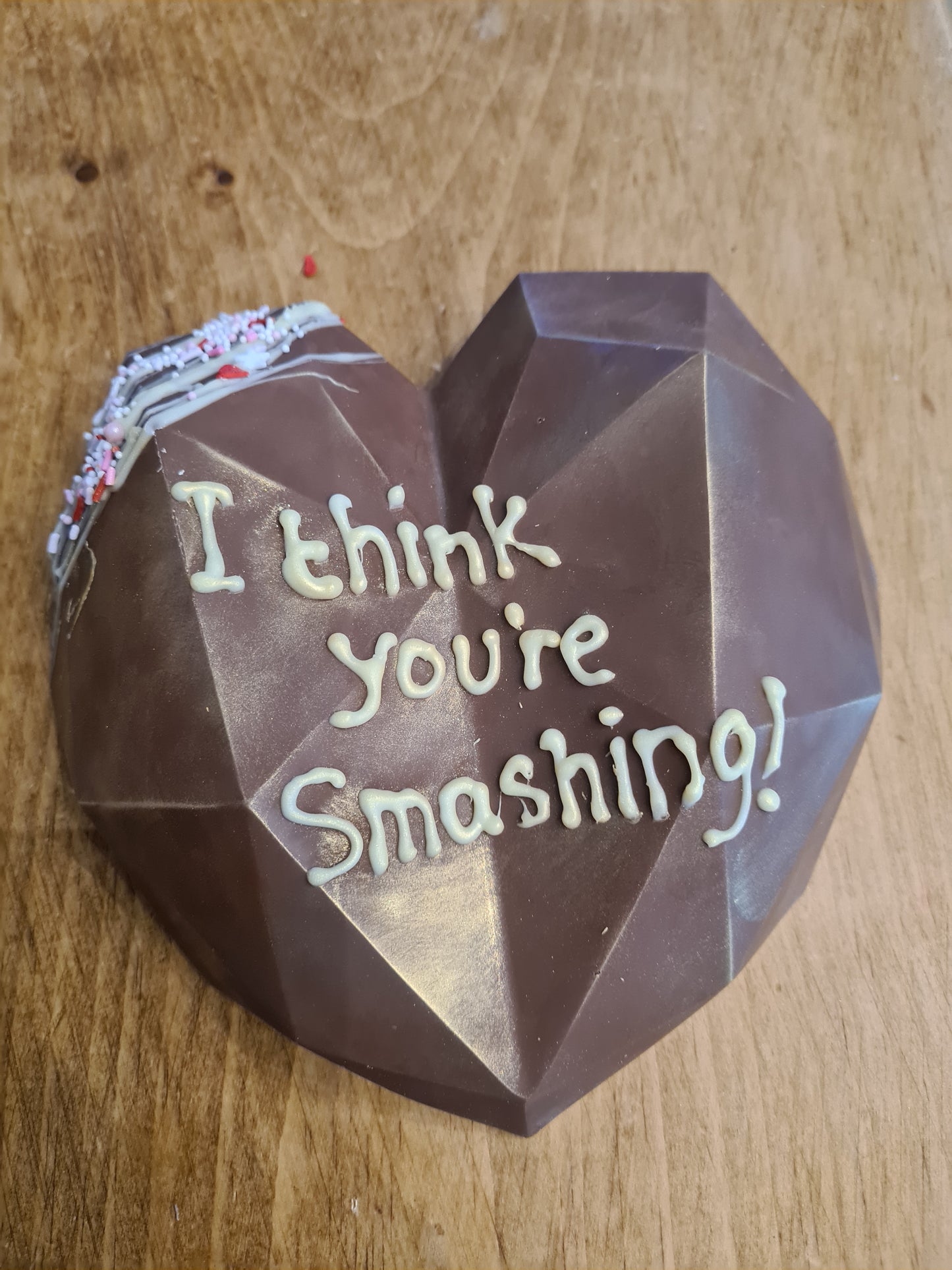 Chocolate Heart-Shaped Smash Box